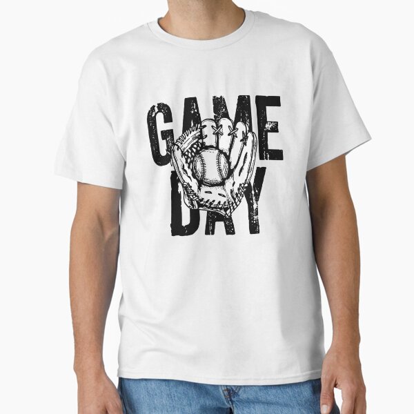 Game Day Baseball Glove & Ball - Distressed Vintage Sports T-Shirt