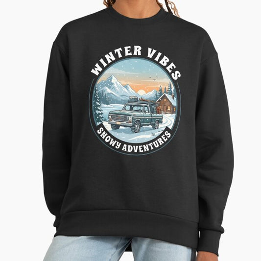 Winter Vibes – Snowy Adventures Winter Travel Adventure Design Sweatshirt