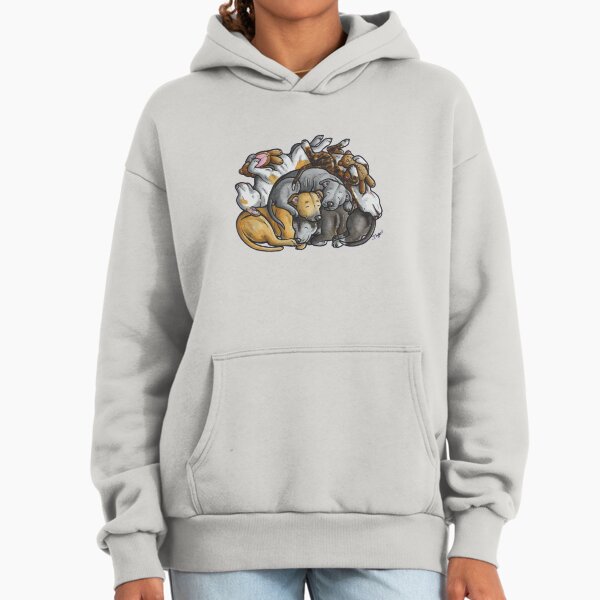 Sleeping pile of Staffordshire Bull Terriers Hoodie