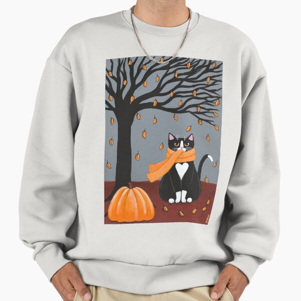 Autumn Tuxedo Cat Sweatshirt