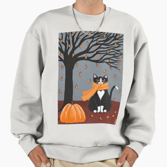 Autumn Tuxedo Cat Sweatshirt