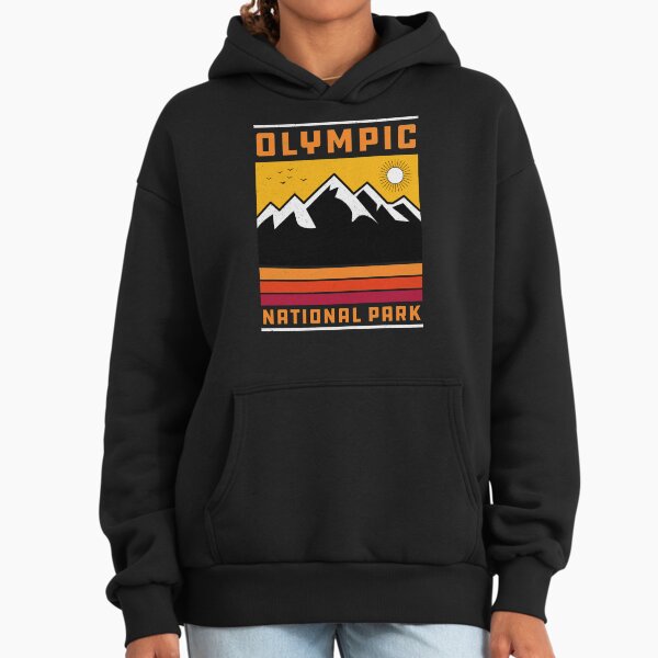 Olympic National Park Washington Souvenir Vintage Mountain Hoodie