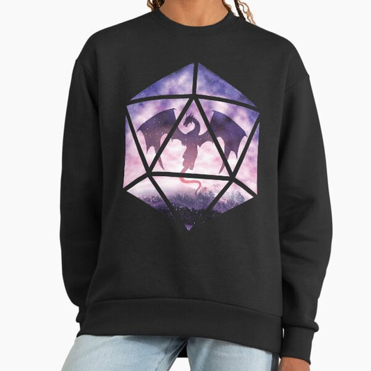 Purple Sky Dragon D20 Sweatshirt
