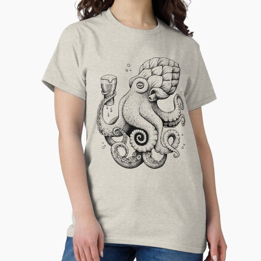Hoptopus - The Beer Drinking Octopus T-Shirt