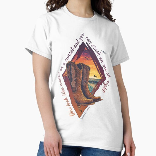 TUCKER WETMORE, waves on a sunset T-Shirt