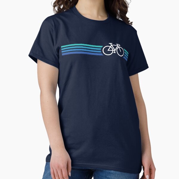 Retro Biking Style Blue T-Shirt