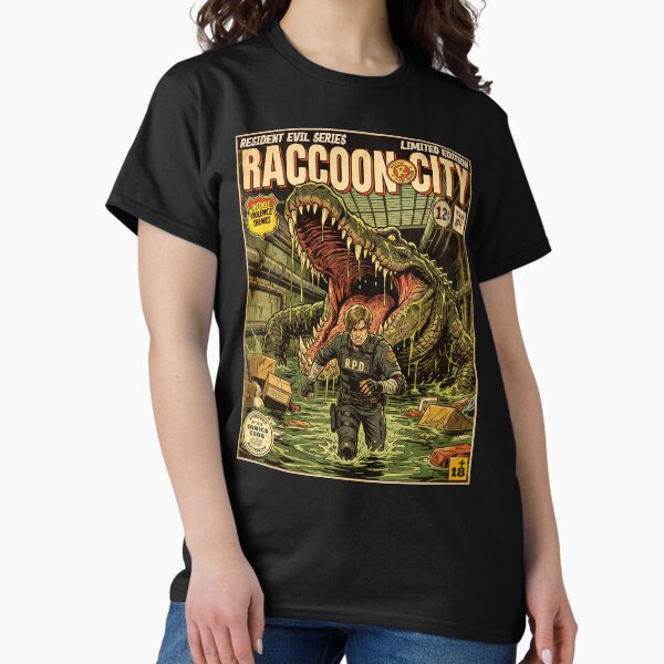 Resident Evil 2 Leon Vintage Comic Cover Art T-Shirt
