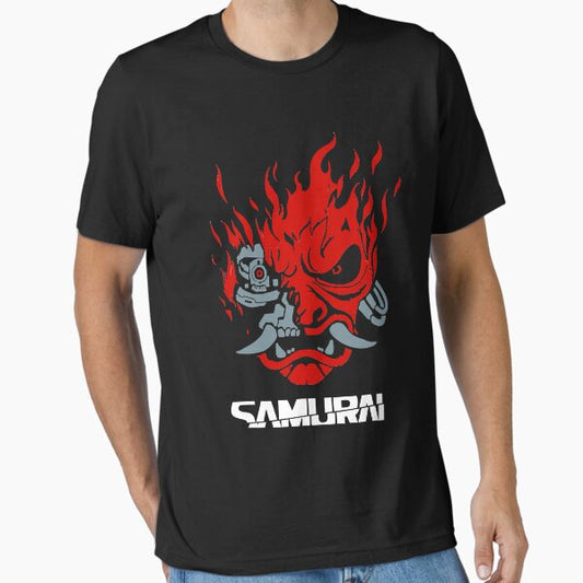 Vintage Samurai Retro Japanese Gaming 2077 Art Game Style T-Shirt
