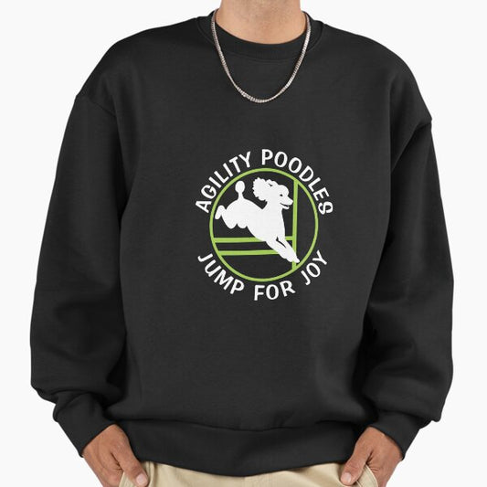 Agility Poodles Jump for Joy | NickerStickers® on Redbubble Sweatshirt
