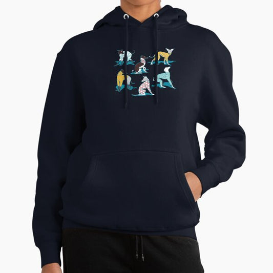 Greyhounds dogwalk // turquoise background Hoodie