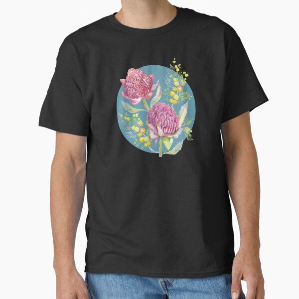 Wattle Waratah Bouquet. - Summer Tropical T-Shirt