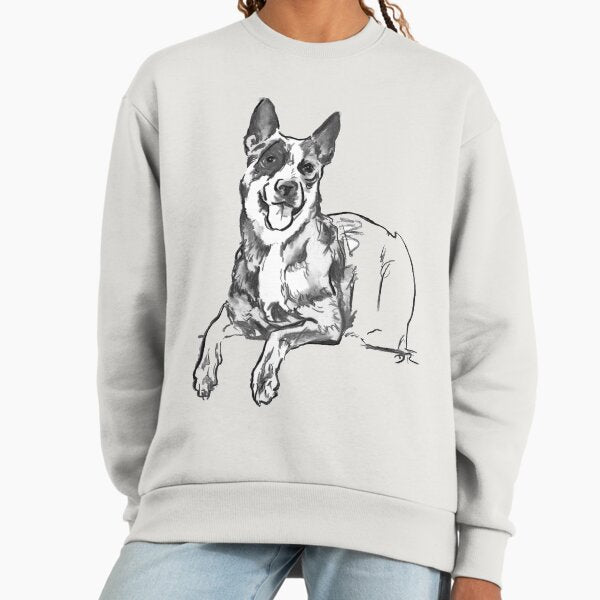 Blue Heeler Drawing Sweatshirt
