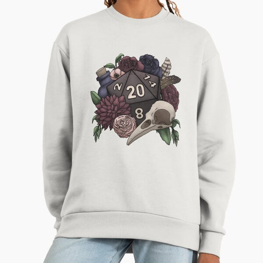 Necromancer D20 Tabletop RPG Gaming Dice Sweatshirt