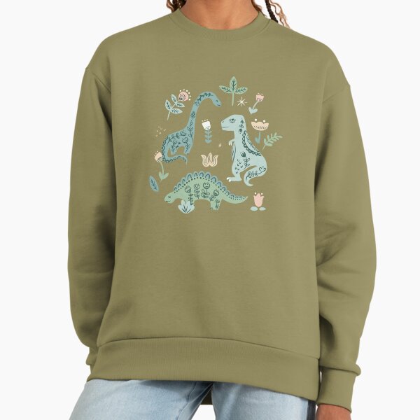 Folk Floral Dinosaur Sweatshirt