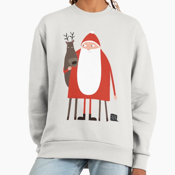 Santa and his reindeer / Weihnachtsmann mit Rentier Sweatshirt