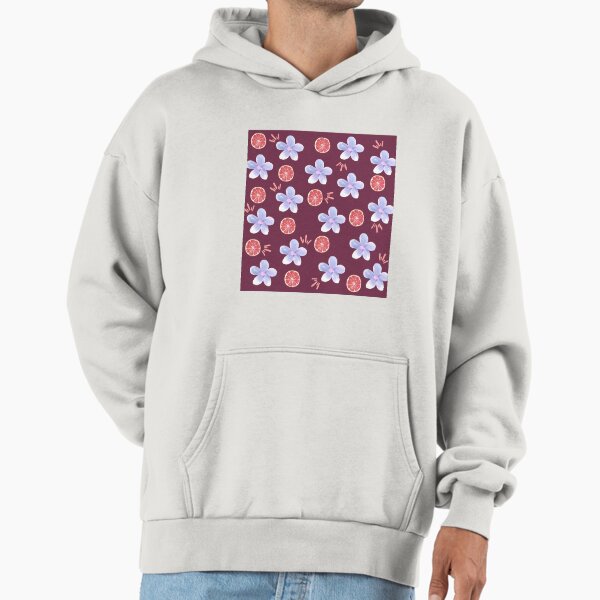 Summer Burgundy Pattern Hoodie