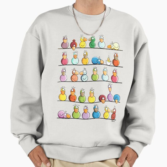 Funny Colorful Bird Farm Sweatshirt