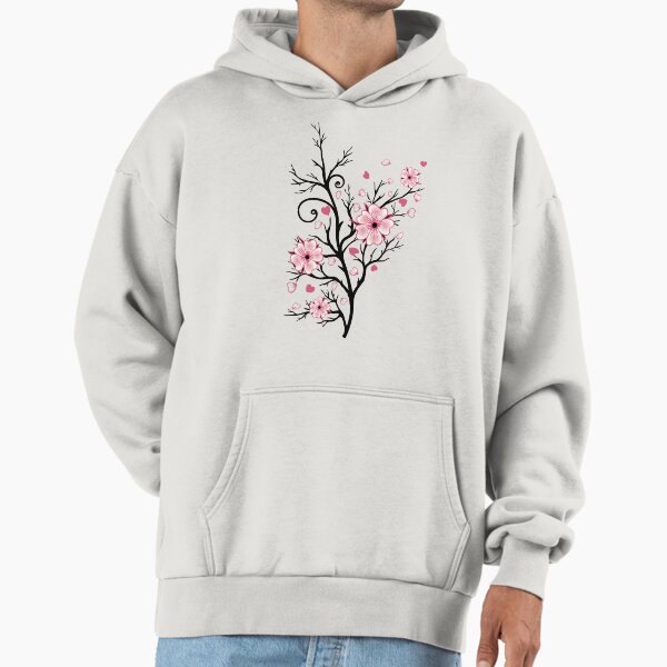 Cherry Blossom with hearts Sakura Spring Branch Hoodie