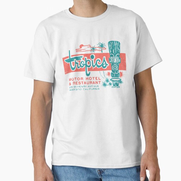 Tropics Motor Hotel / Tiki / 1950s / Polynesian / Retro Surf Style T-Shirt
