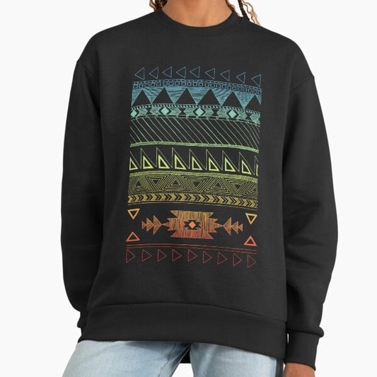 Native American Geometric Pattern Sweatshirt