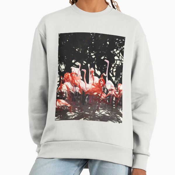 Flamingoes Under The Banyan Tree #painting Sweatshirt