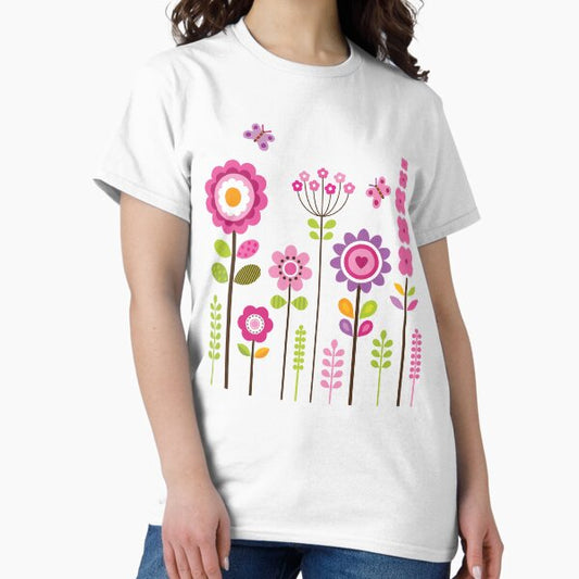 Mod Garden - Pink and Purple T-Shirt