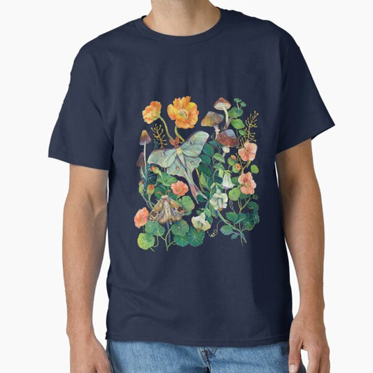 Floral Luna Moth T-Shirt