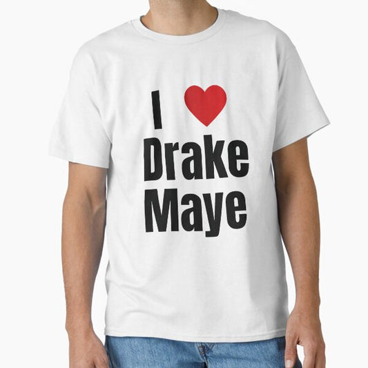 I Love Drake Maye Shirt – Fan Support Tee – Heart Design T-Shirt