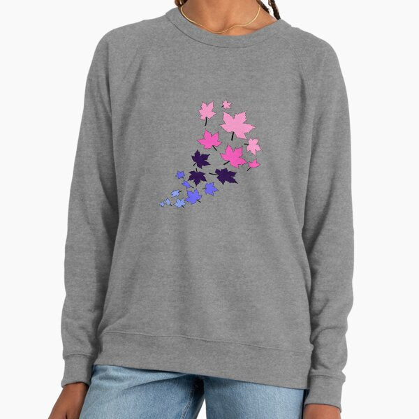 Omnisexual Fall Leaves | Omni Pride Autumn Design Lightweight Sweatshirt
