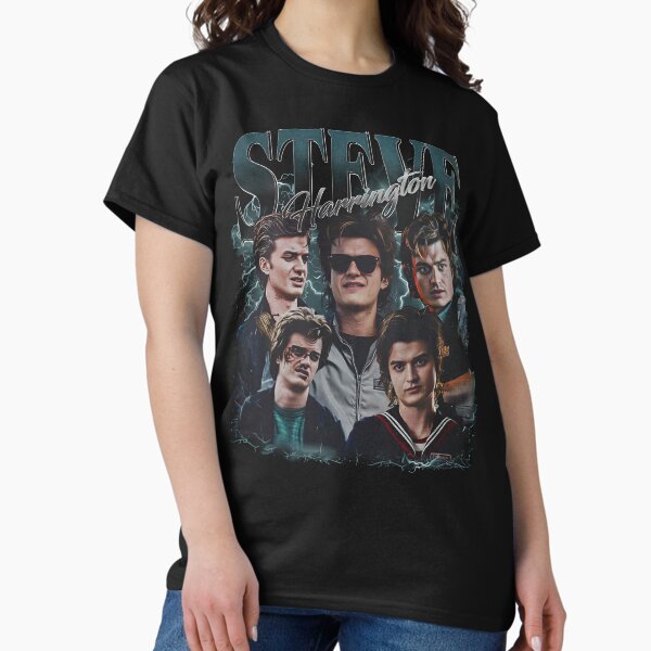 Steve Harrington Vintage Bootleg Retro 80s Fan Art T-Shirt - Retro Minimalist Stranger Things Fan Art Tee Inspired by Joe Keery T-Shirt