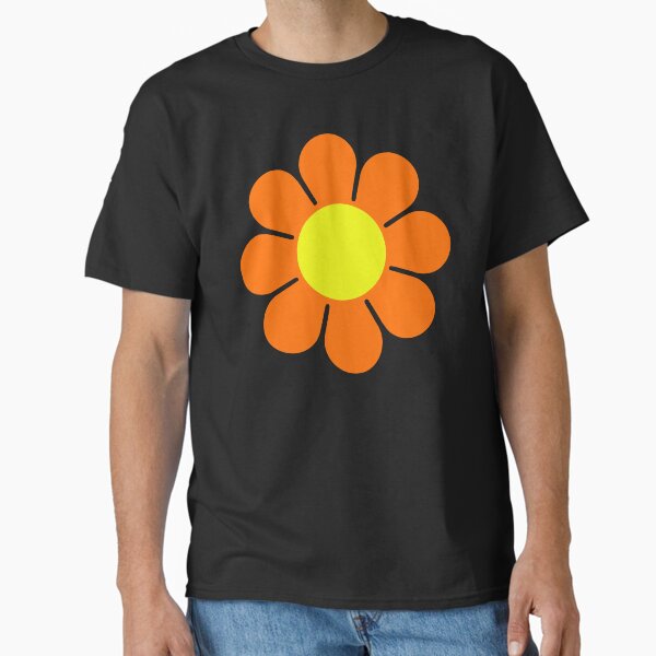 Orange Yellow Hippy Flower Power Daisy T-Shirt