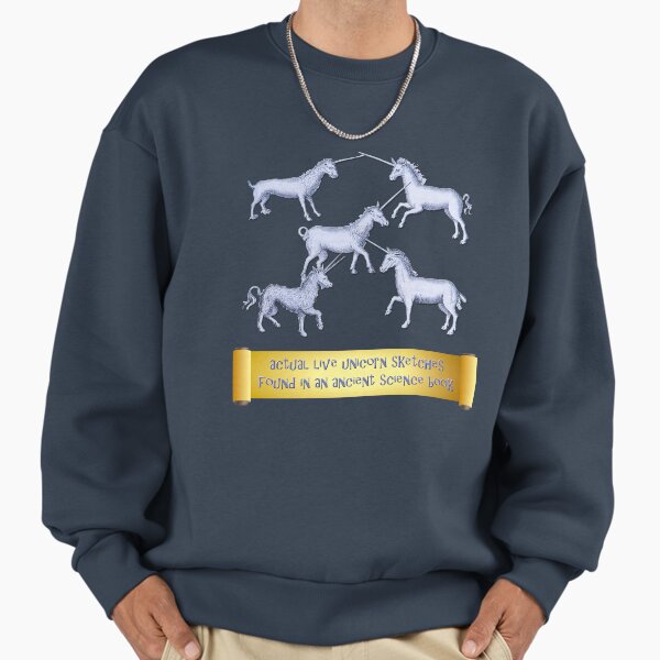 Unicorn Legendary Animals Sketches Ancient Fairy Tale Legend Myth Sweatshirt