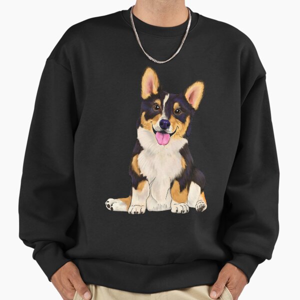 Cute sitting corgi tri color dog Sweatshirt