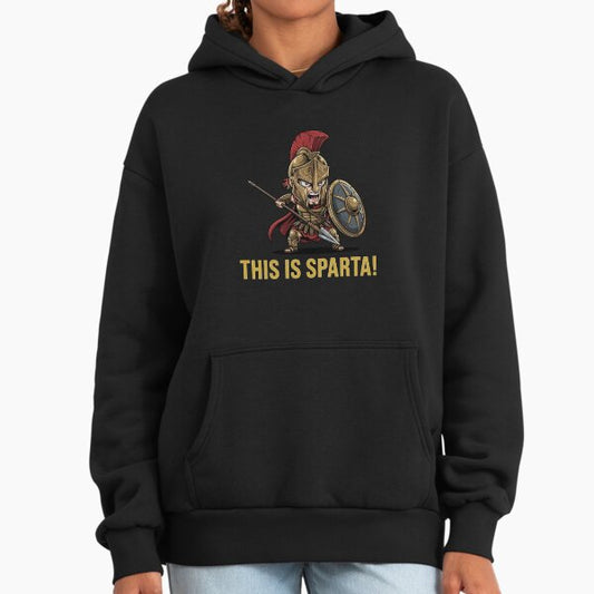 This is Sparta - Kawaii Spartan Warrior Greek Meme Hoodie