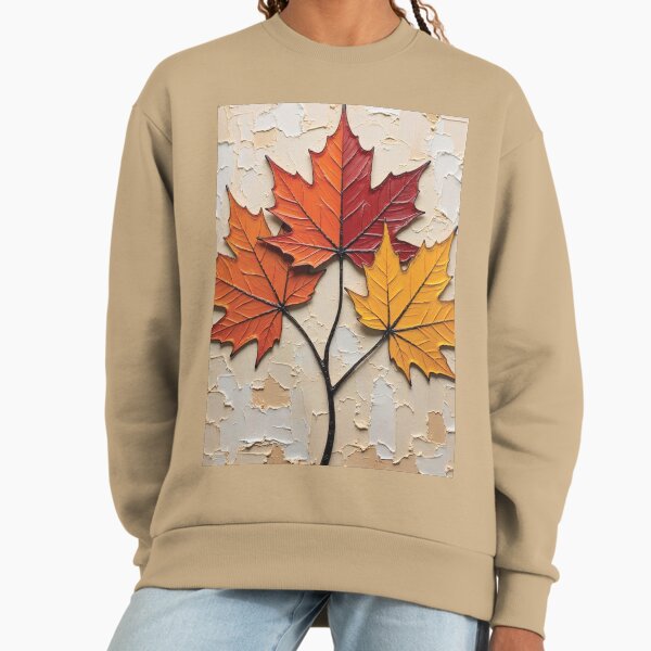 Golden Autumn Branch - Trio of Fall Leaves Sweatshirt