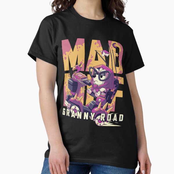 Mad Muf: Granny Road // Muffin Heeler, Aussie dog, Bingo, Bandit, Chilli T-Shirt
