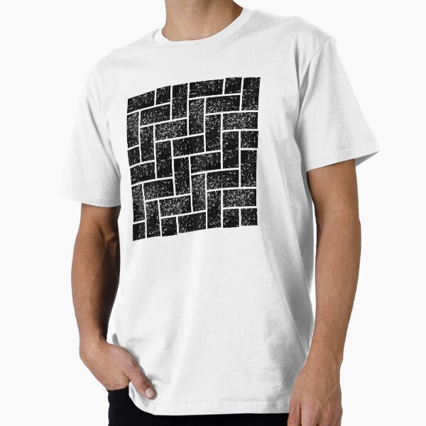 Paint splatter bricks herringbone seamless repeating pattern Premium T-Shirt