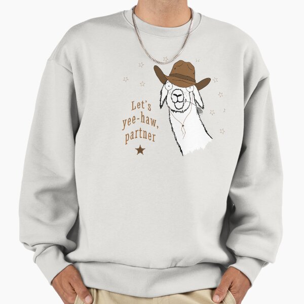 Cute Llama Cowboy - Let's Yee-Haw Partner Sweatshirt