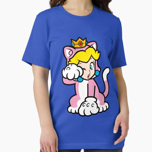Super Mario 3D Bowser's Fury Princess Peach Cat Portrait T-Shirt