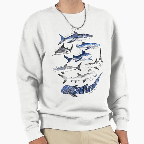 Sharks Watercolor Chart Sweatshirt