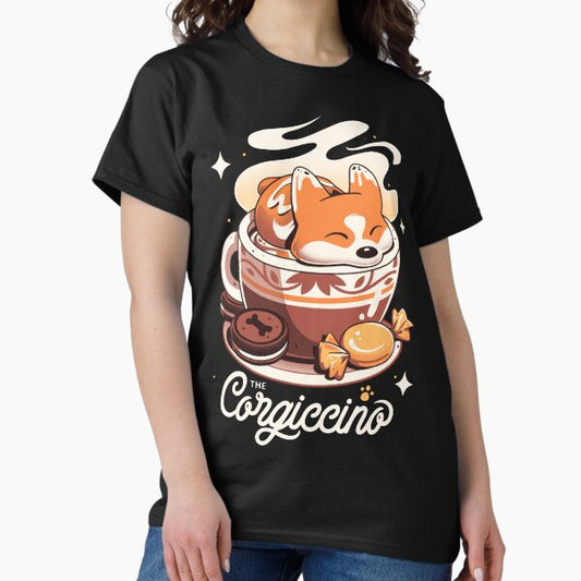 Corgi Coffee Break - Cute Dog T-Shirt