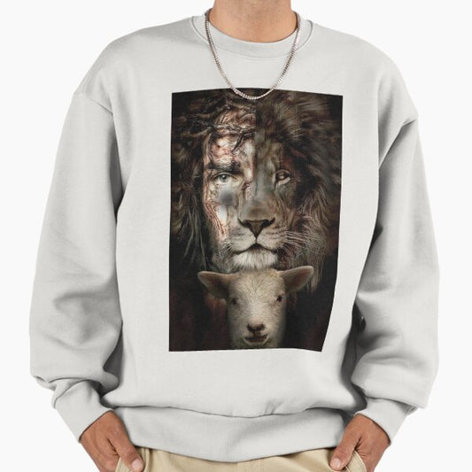 Jesus, Lion, And Lamb Sweatshirt
