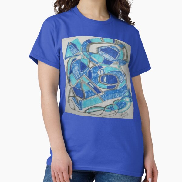 Very blue colorful geometric abstract design T-Shirt