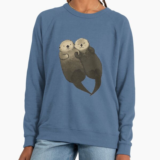Significant Otters - Otters Holding Hands Lightweight Sweatshirt
