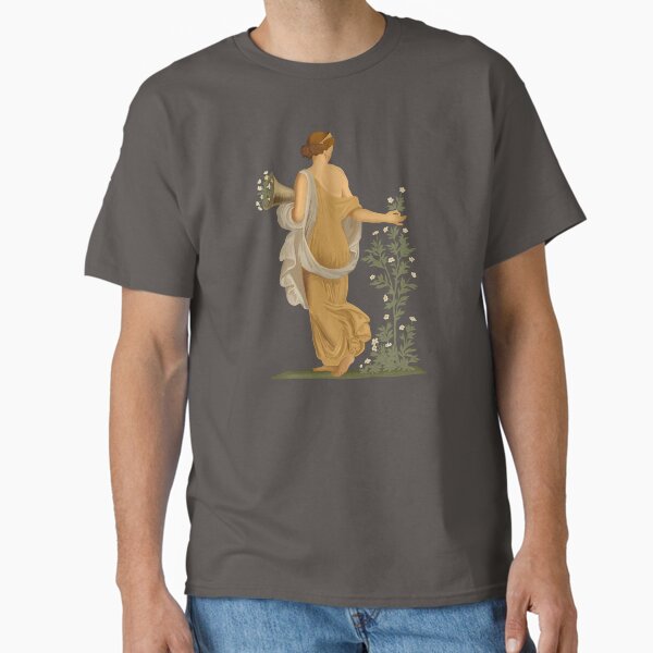 Spring, maiden gathering flowers, from the villa of Varano in Stabiae, c.15 BC-60 AD. T-Shirt
