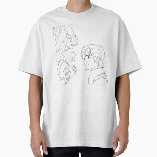 Tangled- Rapunzel and Flynn rider drawn T-Shirt