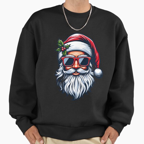 Cool Claus - Stylish Santa with Sunglasses Holiday Illustration Sweatshirt