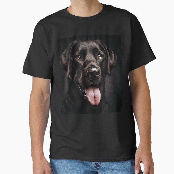 Black Labrador Dog Portrait T-Shirt
