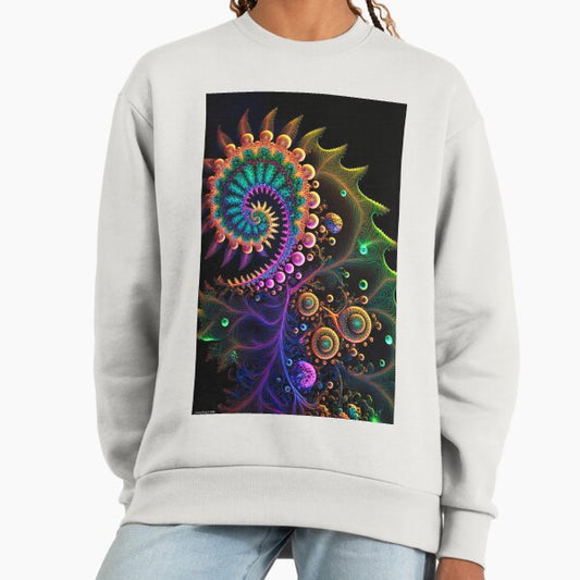 Fractal 0049, Elegant Mandelbrot fractal design, featuring stunning colors and mesmerizing patterns Sweatshirt