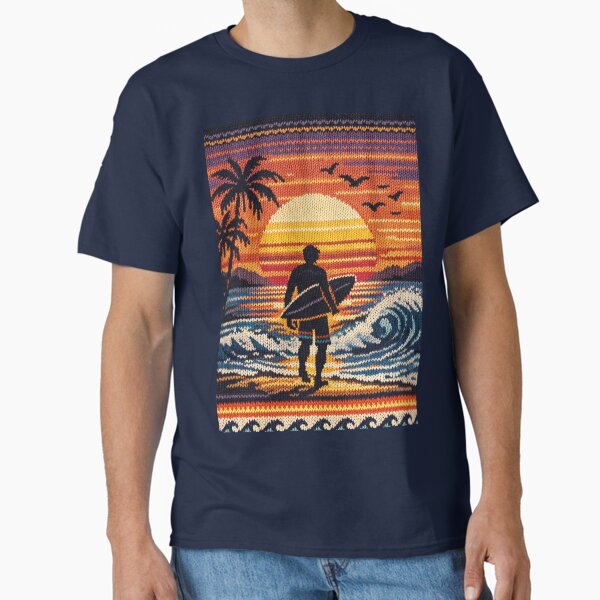 Cool surfer at sunset T-Shirt